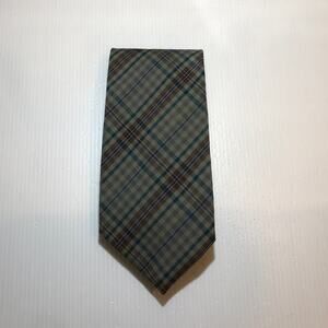 Pendleton Vintage Plaid Short Wide Virgin Wool Men Necktie